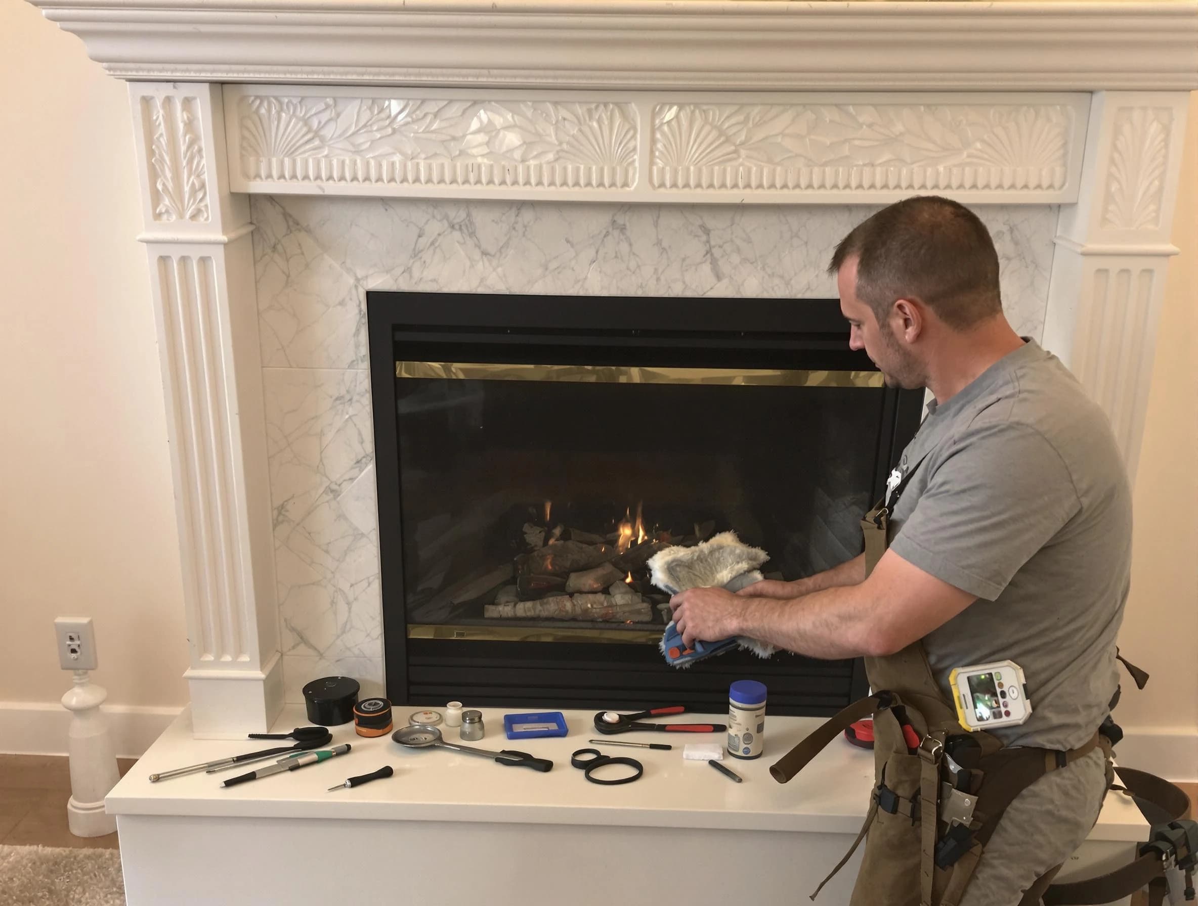 Meadow Lake Chimney Sweep performing fireplace maintenance in Meadow Lake, NM