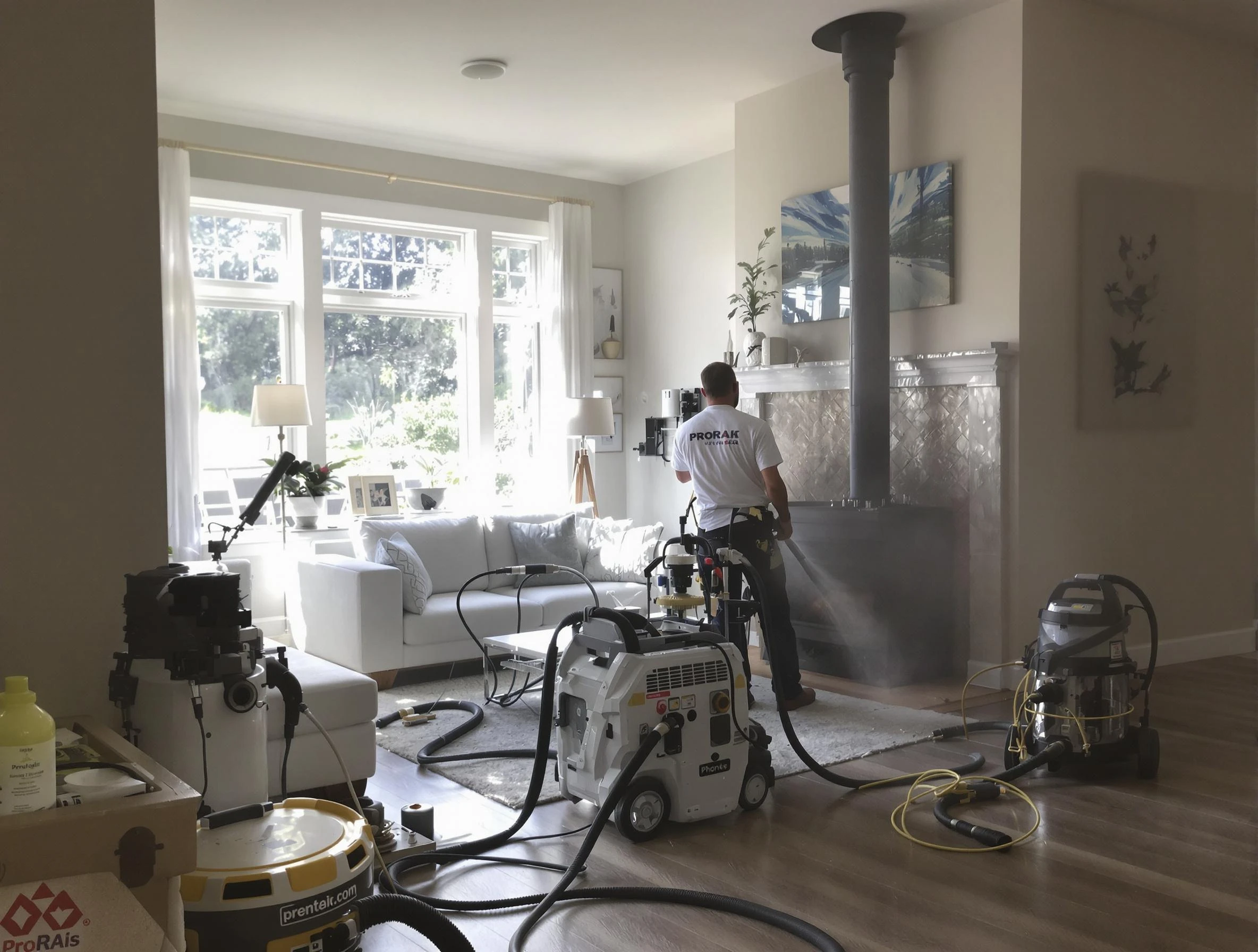 Soot removal service by Meadow Lake Chimney Sweep for a fireplace in Meadow Lake, NM